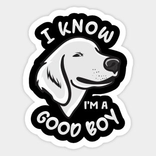 Funny Dog Jokes and Humor Good Boy Sticker